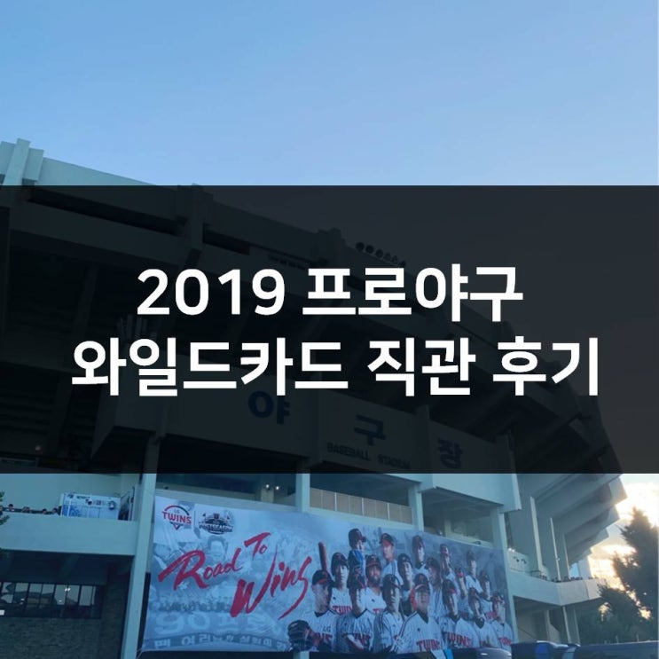  [야구블로그] 2019 프로야구 와일드카드 1차전 관람후기 (NC vs LG)
