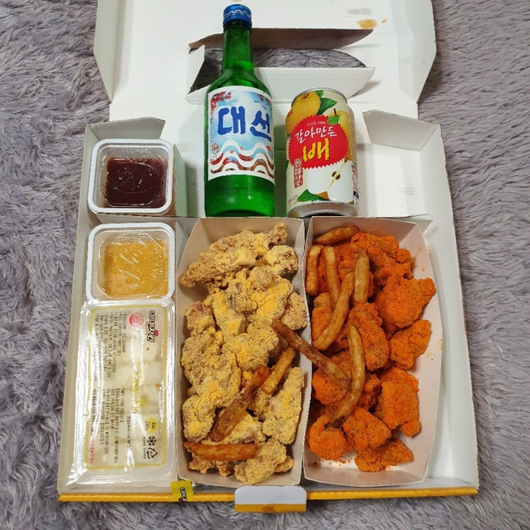  양덕동 치킨배달 네네치킨 대선소주 자체 콜라보