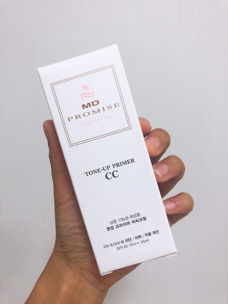  톤업크림: 엠디프로미스_톤업 프라이머 CC크림 피부를 부탁해~