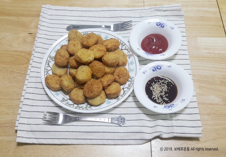  아이밥반찬 청정원 집으로ON 에어프라이어 미니돈까스 한입에 쏘옥!