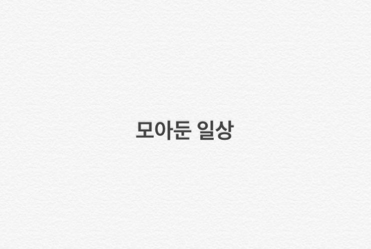  모아둔 일상...!