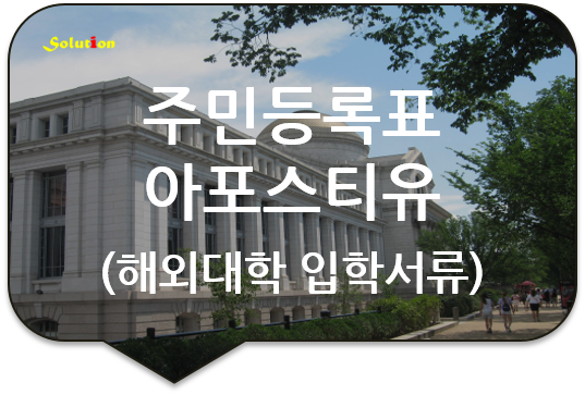 주민등록표 아포스티유 [기본증명서/가족관계증명서 아포스티유][광진/잠실번역공증][성동/강동/강남/송파/역삼/동대문/대치번역공증]