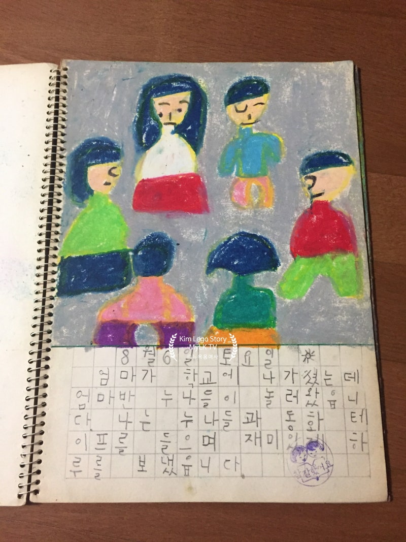 1980년대 추억의 그림일기, 초등학교 (국민학교) 읽기 쓰기, 일기를 통해서 본 1980년 대 한국사회, 학교생활 1편: 교실 난로,  민방위훈련, 명상의 시간 : 네이버 블로그, image size:800x1067
