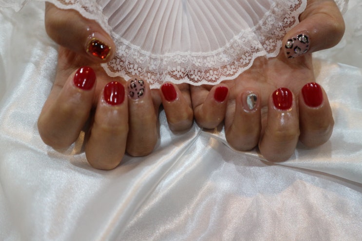  사하구네일 영nail 가을맞이 호피네일 이뻐!