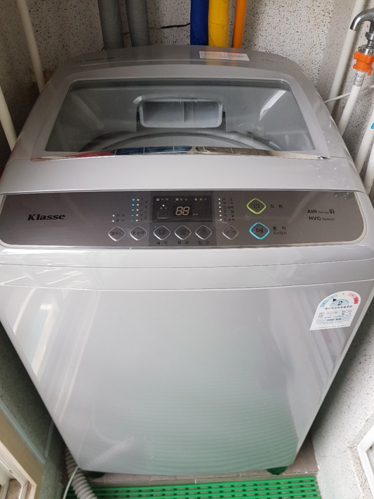  인천송도세탁기청소 대우세탁기 15kg 완전깨끗해요