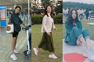 김나영 정려원 문정원 포인트 운동화 아떼 슈즈 여자 스니커즈 브랜드로 딱이야