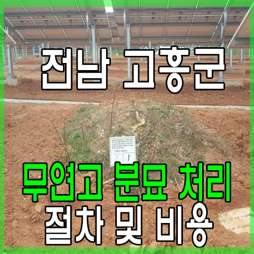  고흥군 태양광 부지에서 무연고 묘지라 불리는 무연분묘 처리 방법과 비용