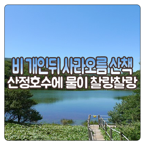  비 개인뒤 한라산자락 산책...사라오름 산정호수에 물이 찰랑찰랑
