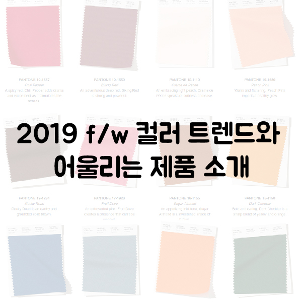  2019 f/w 컬러 트렌드와 어울리는 제품 소개