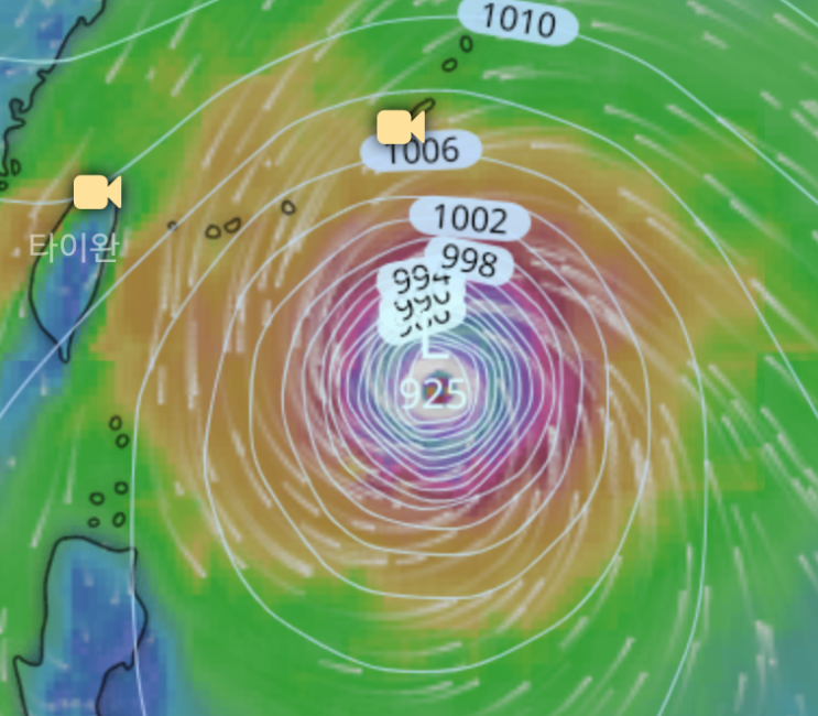 [허리케인급]19호 태풍 하기비스가 온다!!!최대925hPa!!