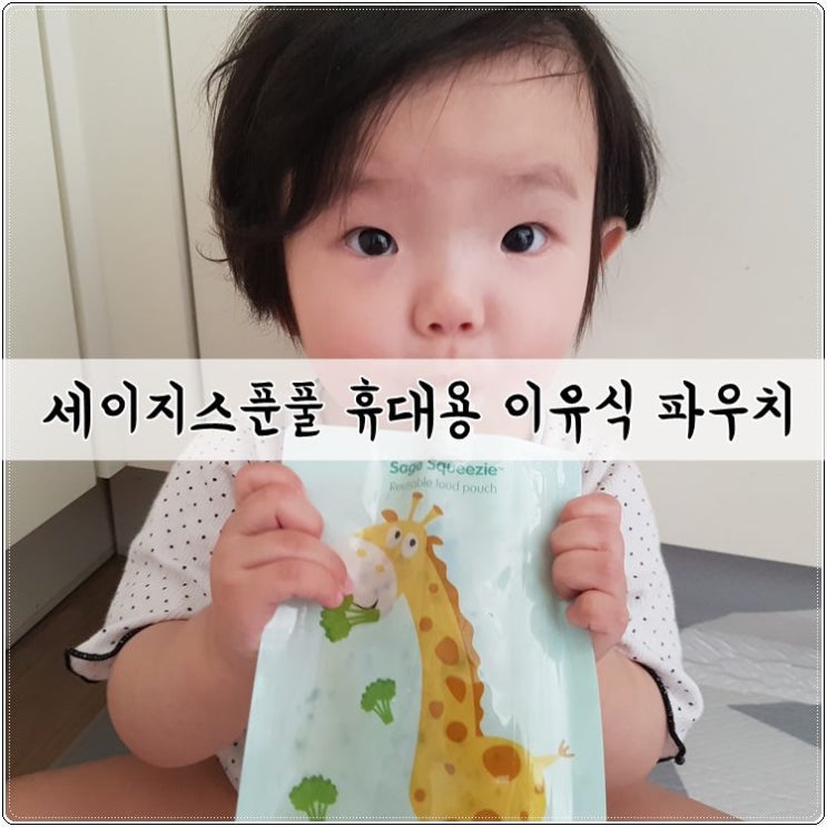 이유식 용기 세이지스푼풀 휴대용 이유식 파우치까지!