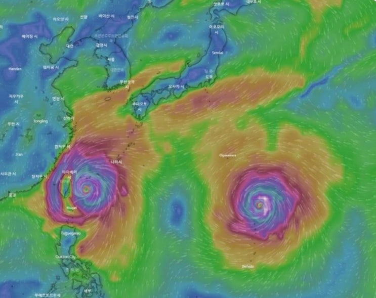 제19호 태풍 하기비스 이동경로 한국 아닌 대만으로…제20호 태풍 너구리는 괌 주변에서 복지부동