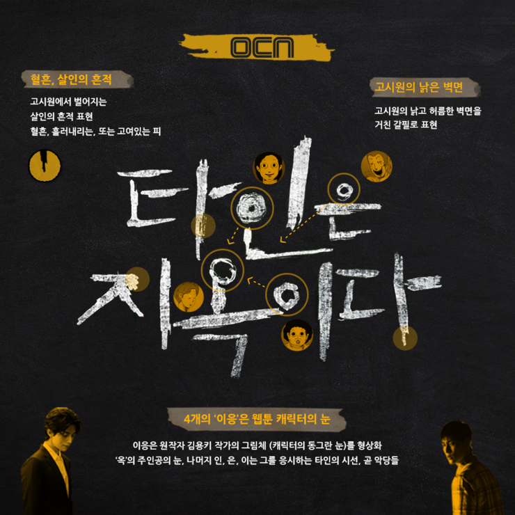  OCN 드라마 <타인은 지옥이다>캘리그라피 타이틀 작업 후기 1