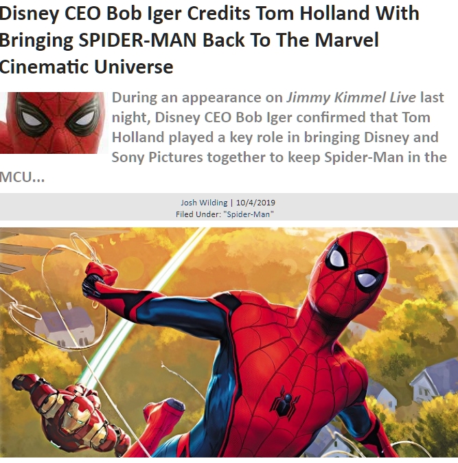 마블 스파이더맨 소니 재협상에 톰 홀랜드가 기여한 점이 공식적으로 밝혀지다