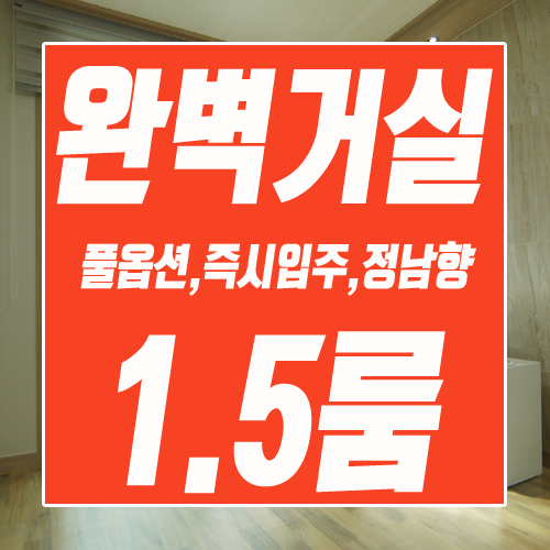  완벽거실 1.5룸 인천공항원룸 단지 내 정남향 거실다운 거실