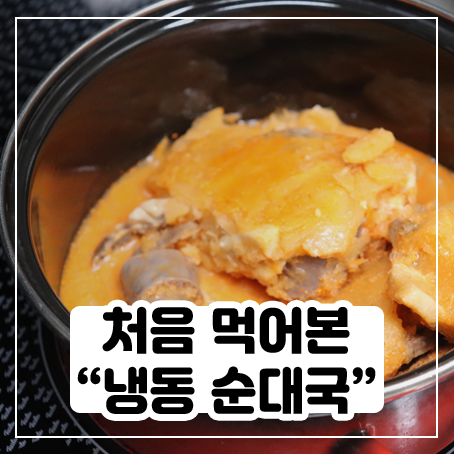 냉동실에 있던 장항동 진심 열 순대국 데워서 먹었어요