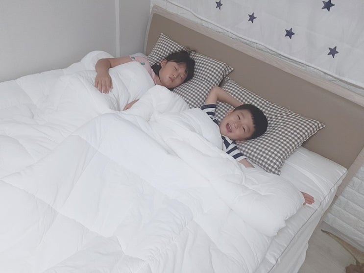  꿀잠자게 도와주는 포근한 침구세트(차렵이불과 토퍼)/베베패브릭