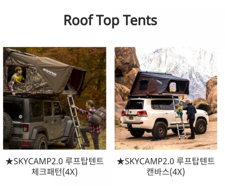 캠핑 및 차박용 하드탑 텐트 총정리