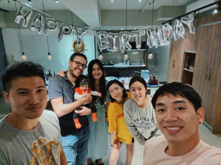 태풍온 타이베이 친구집에서 남친 생일파티, typhoon bday party in taipei