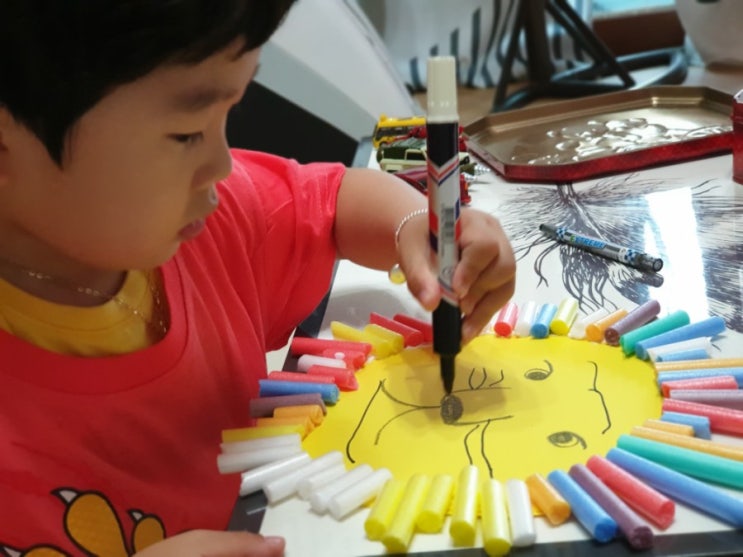  엄마표 사자얼굴 만들기!