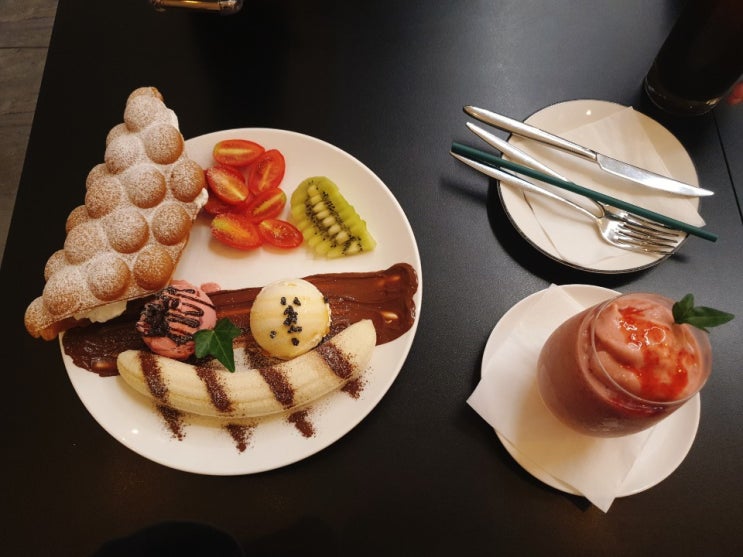  평리단길카페)부평 마메든(MAMEDEN) 홍콩와플 존맛탱