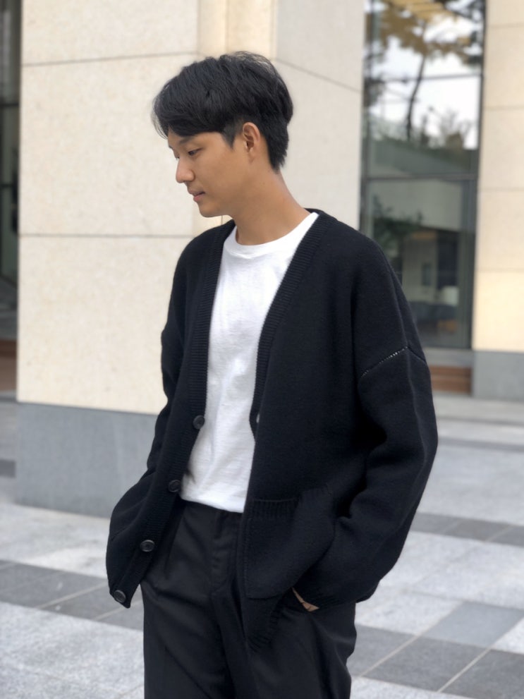  Knit :: 남자 가디건 코디 인사일런스 오버사이즈 울 포켓 가디건으로 여유롭게 입어보기