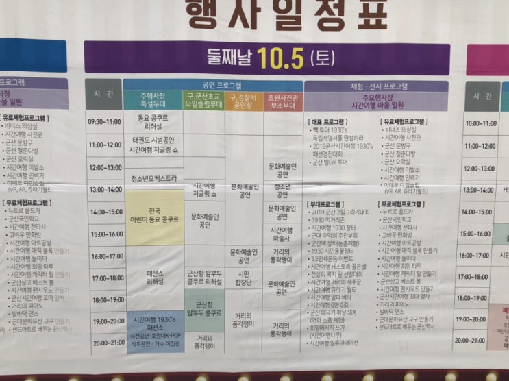  군산시간여행축제 2019.10.4(금)~10.6(일)
