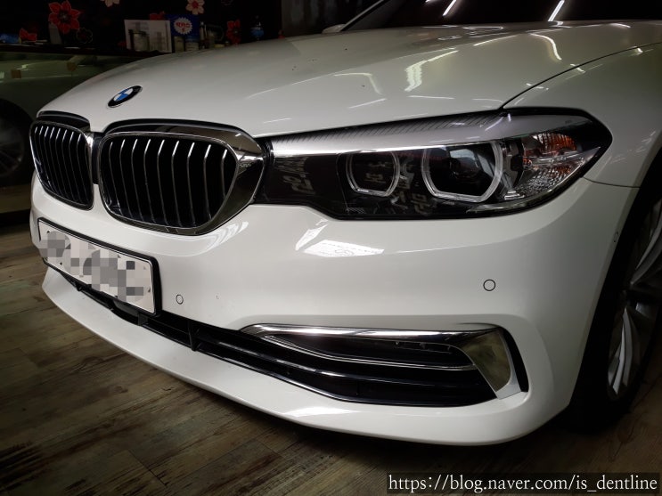  김포 판금도색 / 김포시 사우동 BMW 530i 자동차 긁힘 찌그러짐 판금도색 외형복원 수리