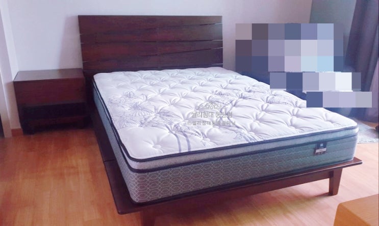  씰리침대배송후기 씰리 쥬노 Q퀸 매트리스, 원목 프레임, 협탁도 <씰리침대 동탄점>