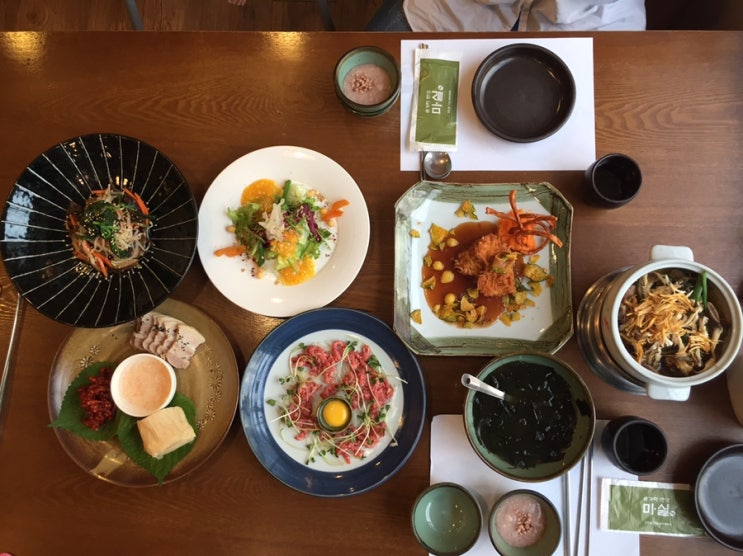 명일동 맛집 숟가락반상 마실에서 배터지게 먹은 사건 : 강동구 한정식