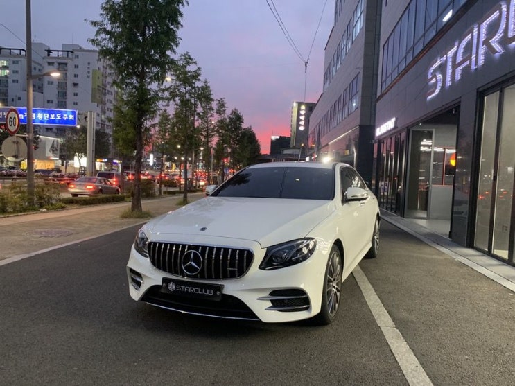  벤츠 w213 E300 AMG E63 디퓨저 AMG 사각 머플러 팁 장착(feat.GT세로그릴)