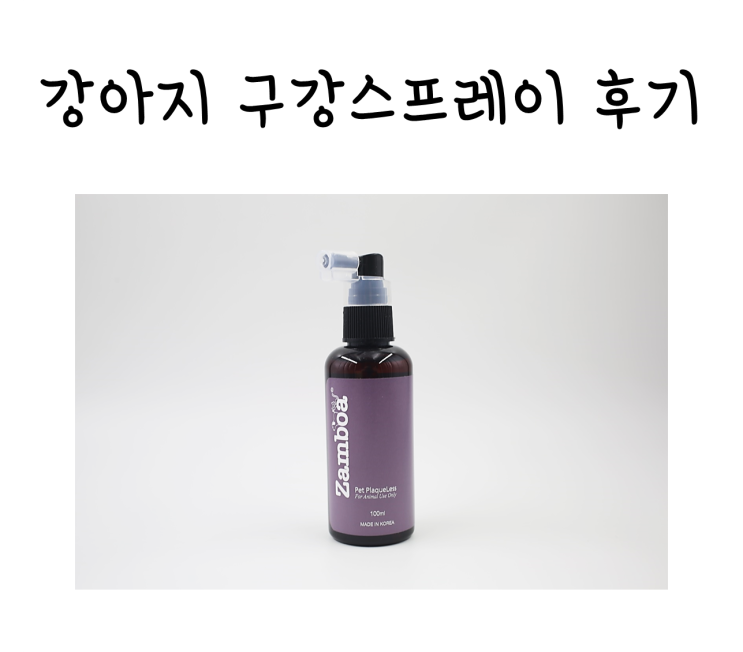  강아지 구강스프레이 잠보아로 치태&치석 예방하기