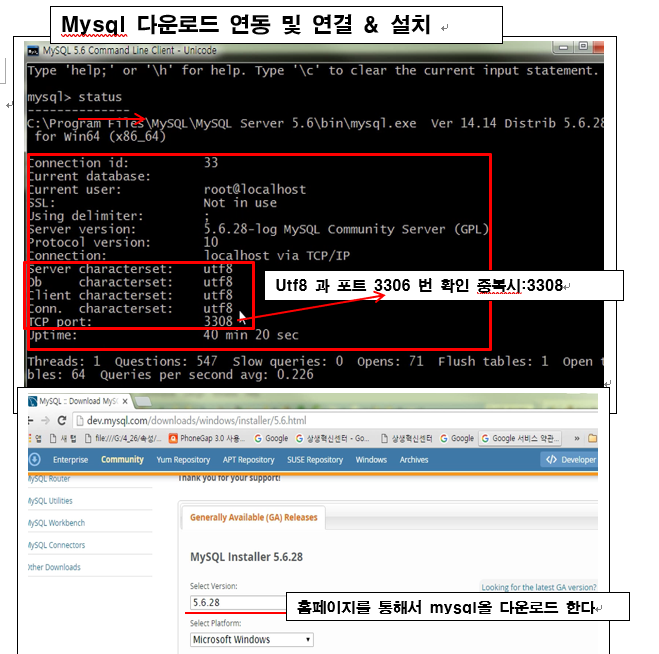  MySql 다운로드 연동 및 연결 /설치