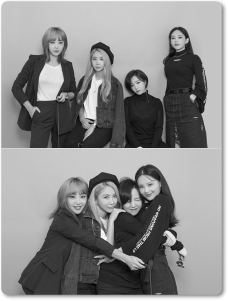 그룹 브라운 아이드 걸스(제아, 나르샤, 미료, 가인, 이하 브아걸)가 10월 말 컴백을 앞두고 완전체 사진을 공개