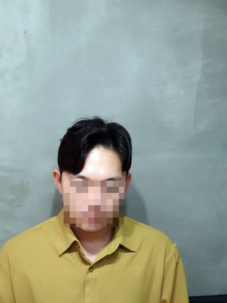  남자 가르마펌 7:3 할 때 뜨는 옆머리 누르기