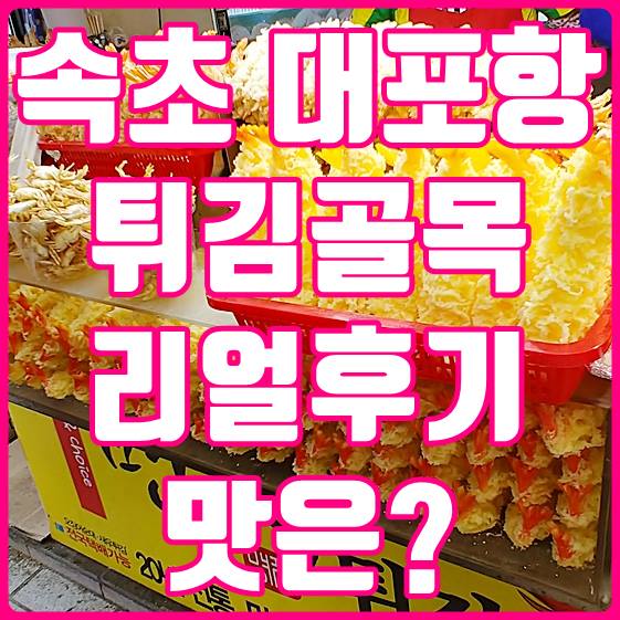  속초 대포항 튀김골목 리얼방문후기 입니다.