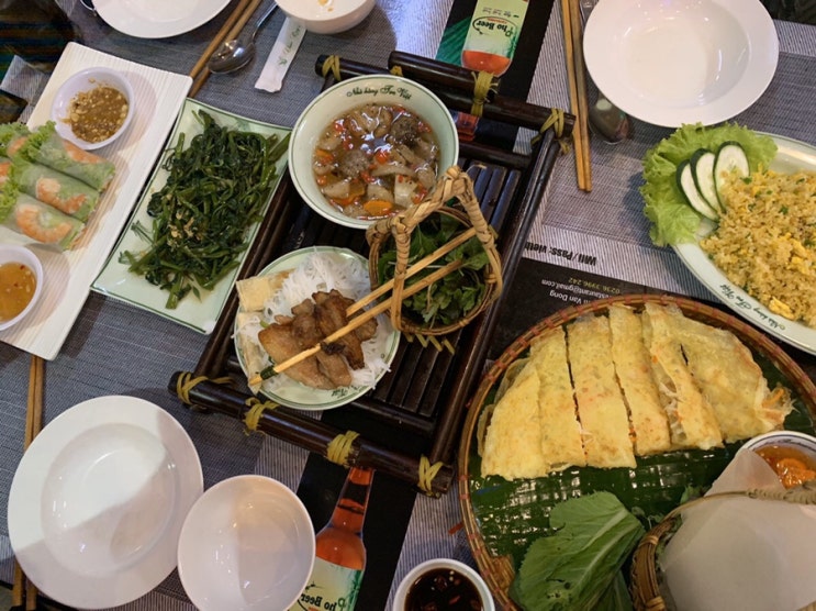  다낭 한시장 맛집, 쩌비엣 / 존맛탱  반쎄오, 하노이분짜, 월남쌈, 모닝글로리, 볶음밥
