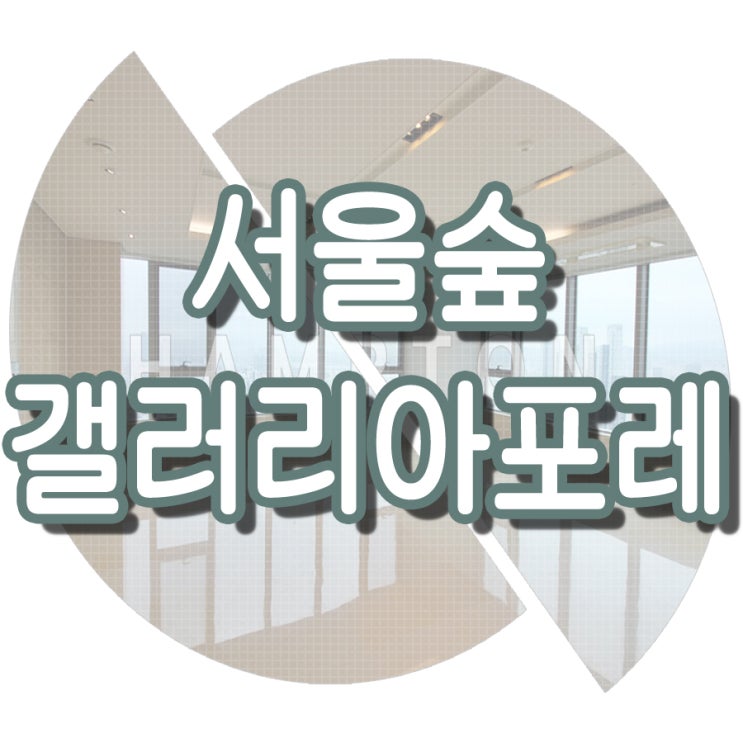  서울숲 갤러리아포레 90평, 서울숲 보이는 뷰