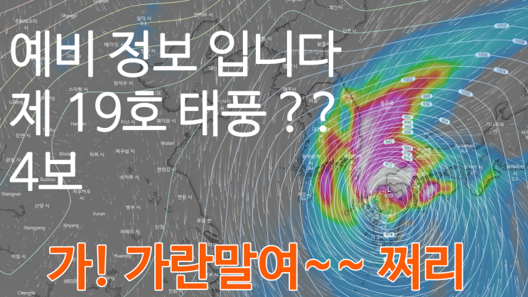  살리도)제 19호 태풍 하기비스 ? 이동 경로 예상 5보