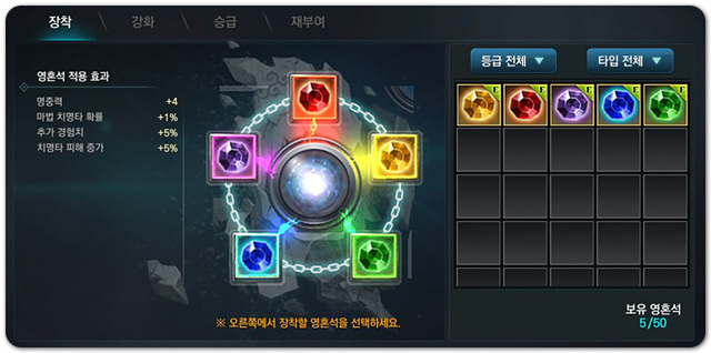 에오스 레드 영혼석 추가옵션표 에오스 레드 영혼석 추가옵션표