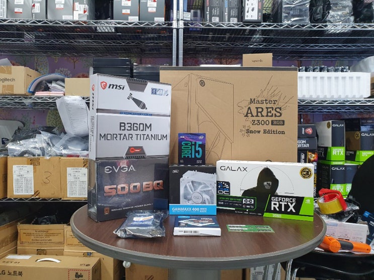  메인보드 MSI B360M 박격포 + 마이크로닉스 마스터 ARES Z300 조립피씨