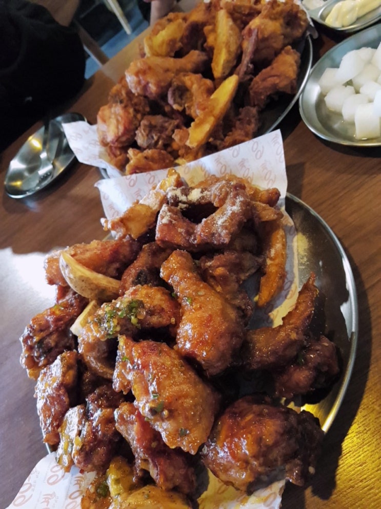  60계치킨 6초치킨 +간지치킨+ 후라이드 3가지맛~쌍둥이들의 초이스