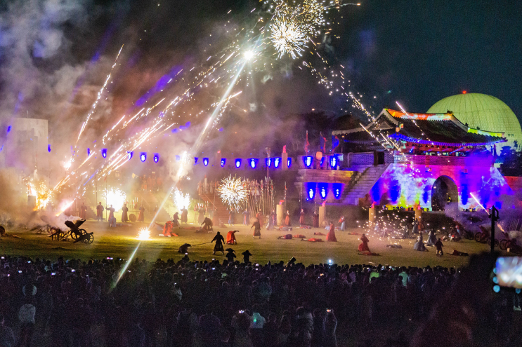  제56회 수원화성문화제 폐막식 야조공연과 화홍문빛축제 (2019-10-6)