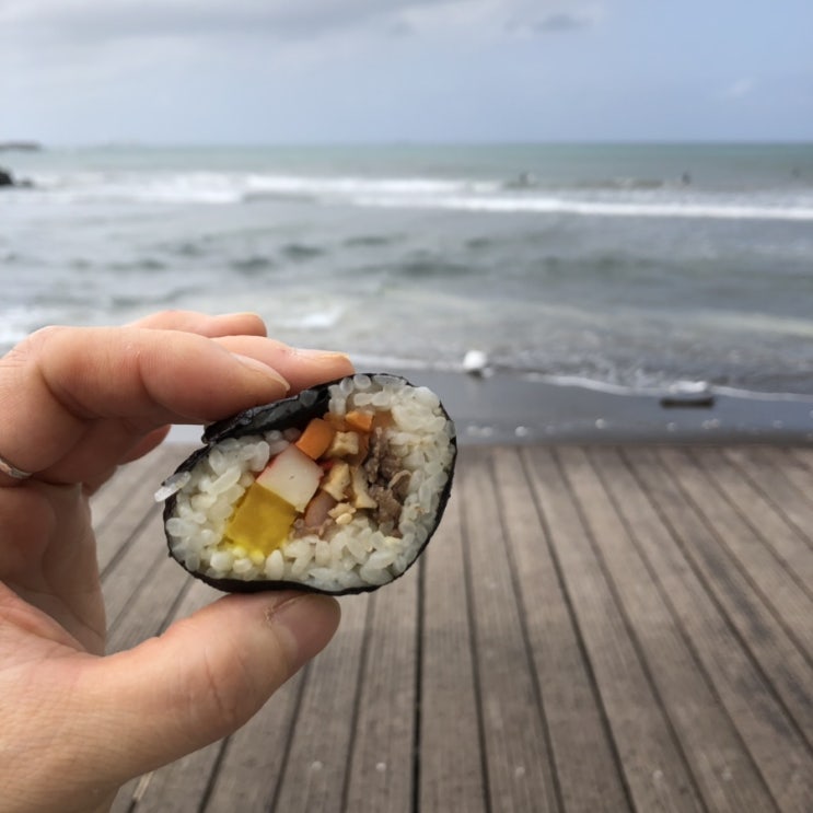  제주언니의 김밥 ; 바다에서먹는 김밥 꿀맛