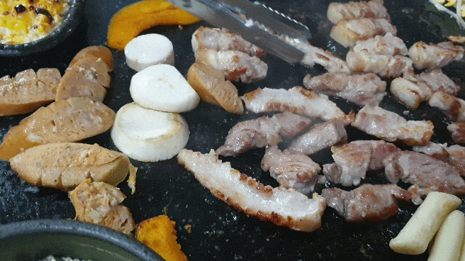  대구 칠곡 맛집 / 돌판삼겹살 미성 - 눈도 즐거운 고기 파티!! 칠곡3지구 술집