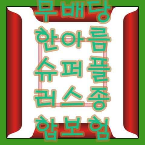 무배당한아름슈퍼플러스종합보험  완벽분석