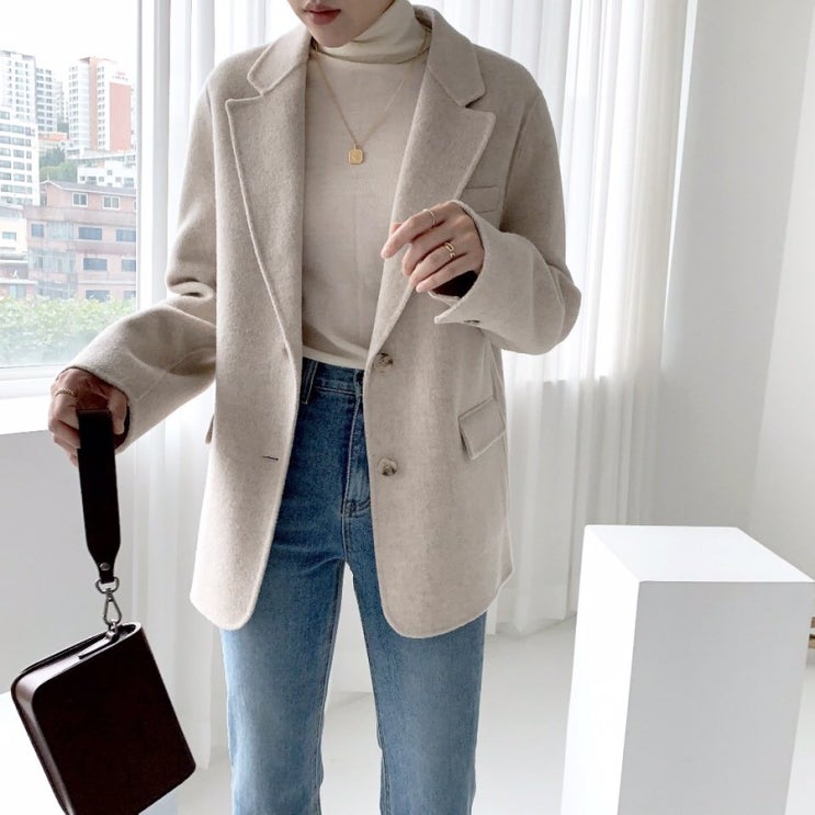 [라피노우] 어바웃 핸드메이드 울90% 자켓 (3color)