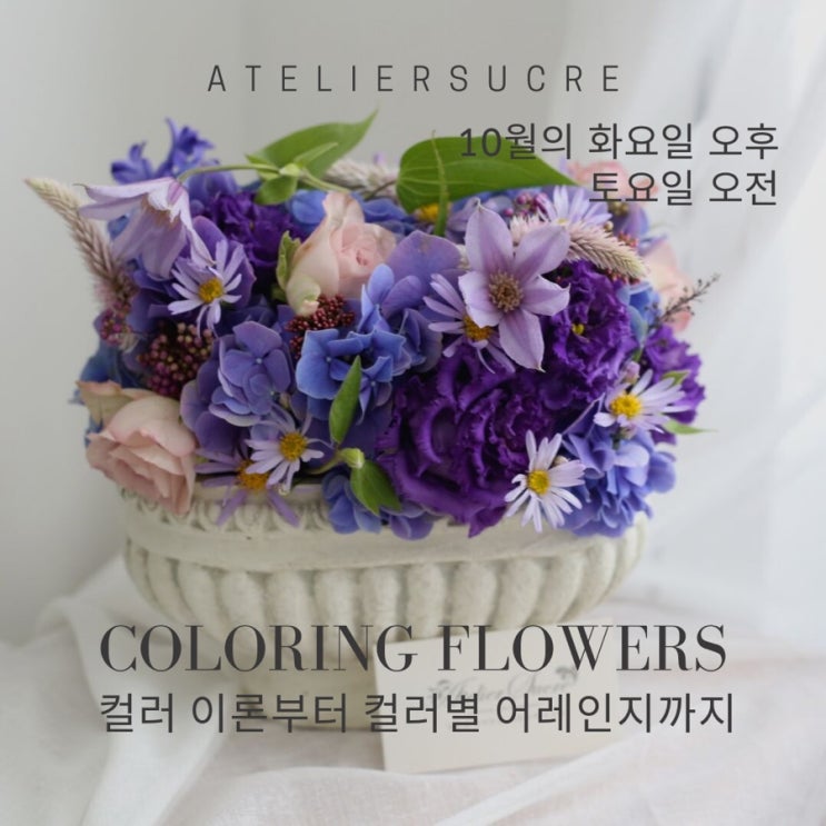  #2. Coloring flowers Class 안내 (컬러이론 + 플라워 수업)