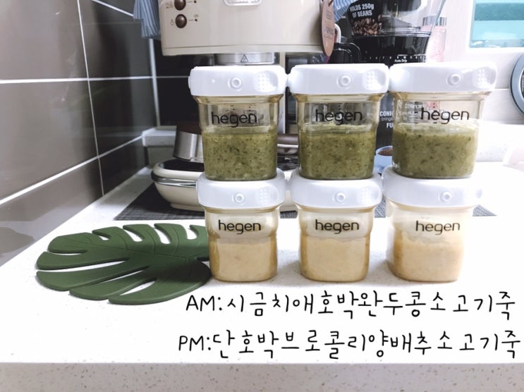  중기 이유식 7번째/7-1.시금치애호박완두콩소고기죽/7-2.단호박브로콜리양배추소고기죽