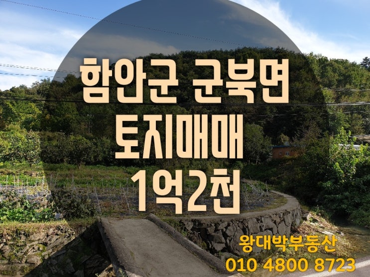  함안군 군북면 토지매매